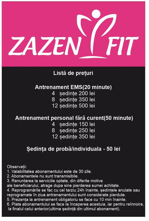 Antrenament cu EMS: 12 Ședințe